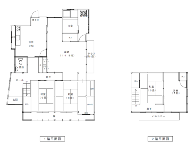 Floor plan for 1950s wood house in Nagasaki