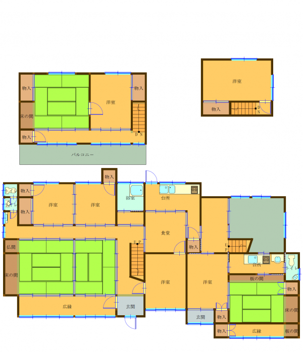 Floor plan for 1960s wood house in Okayama