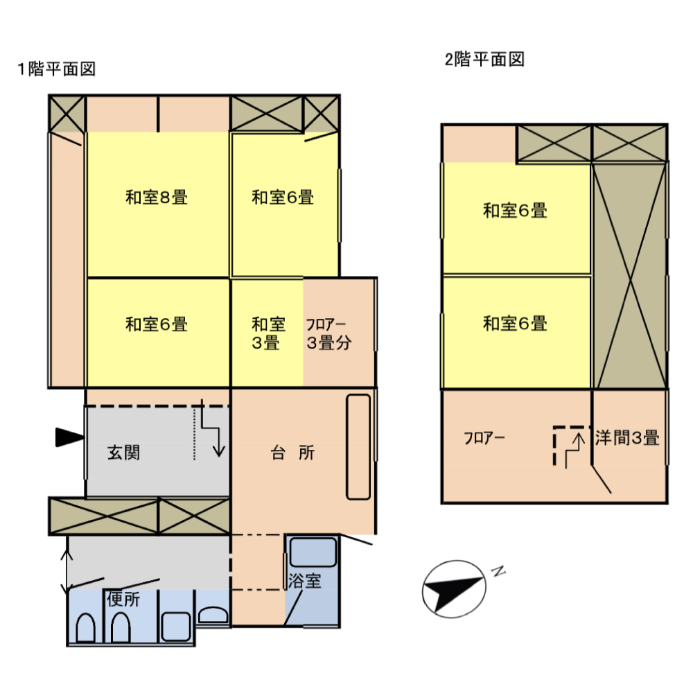 Floor plan for House, 4-min walk to station, Shiga