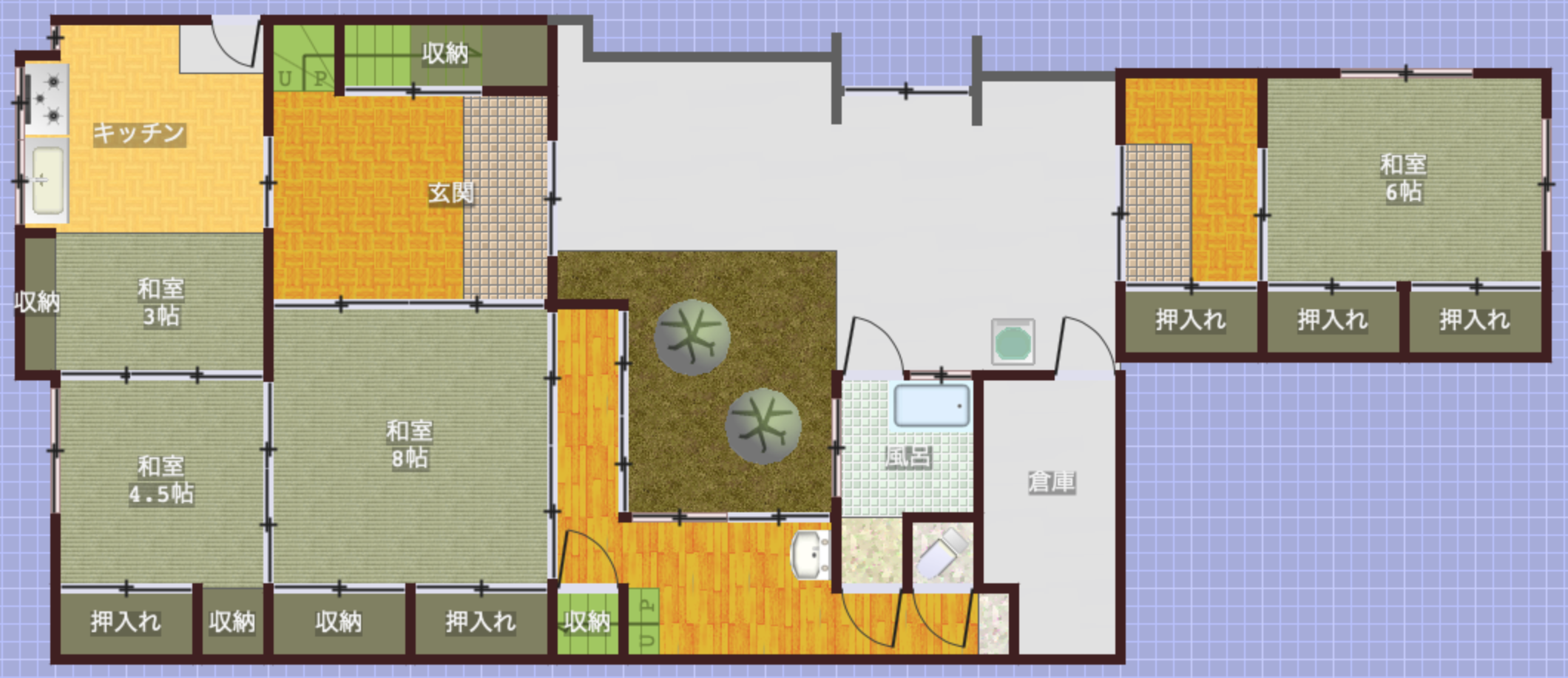 Floor plan for 1950s wood house in Ehime