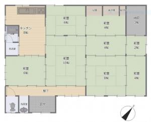 Floor plan for 1920s wood house in Niigata