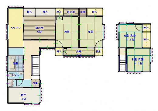 Floor plan for 1970s wood house in Nagasaki