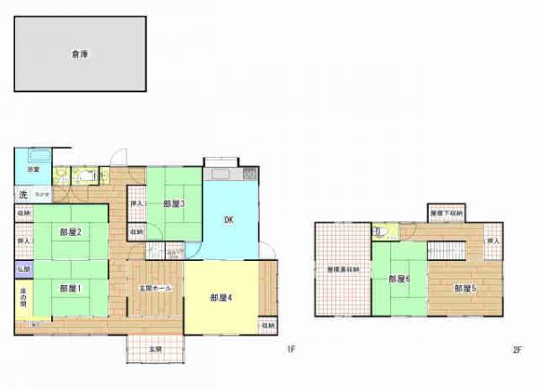 Floor plan for 1980s wood house in Oita