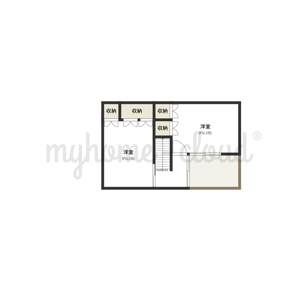 Floor plan for 2000s wood house in Kumamoto