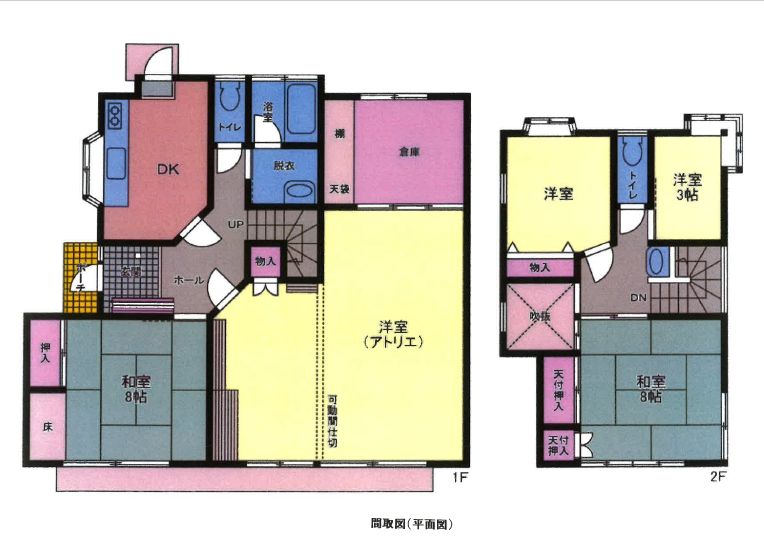 Floor plan for 1990s wood house in Shizuoka
