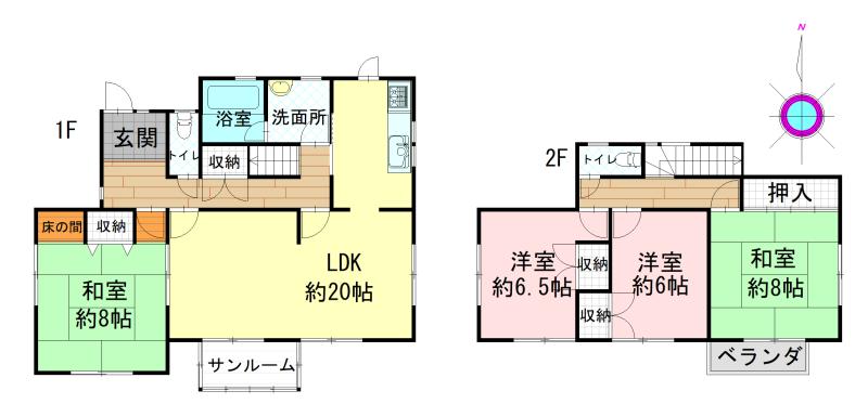 Floor plan for 1990s wood house, 8-min walk to station, Mie