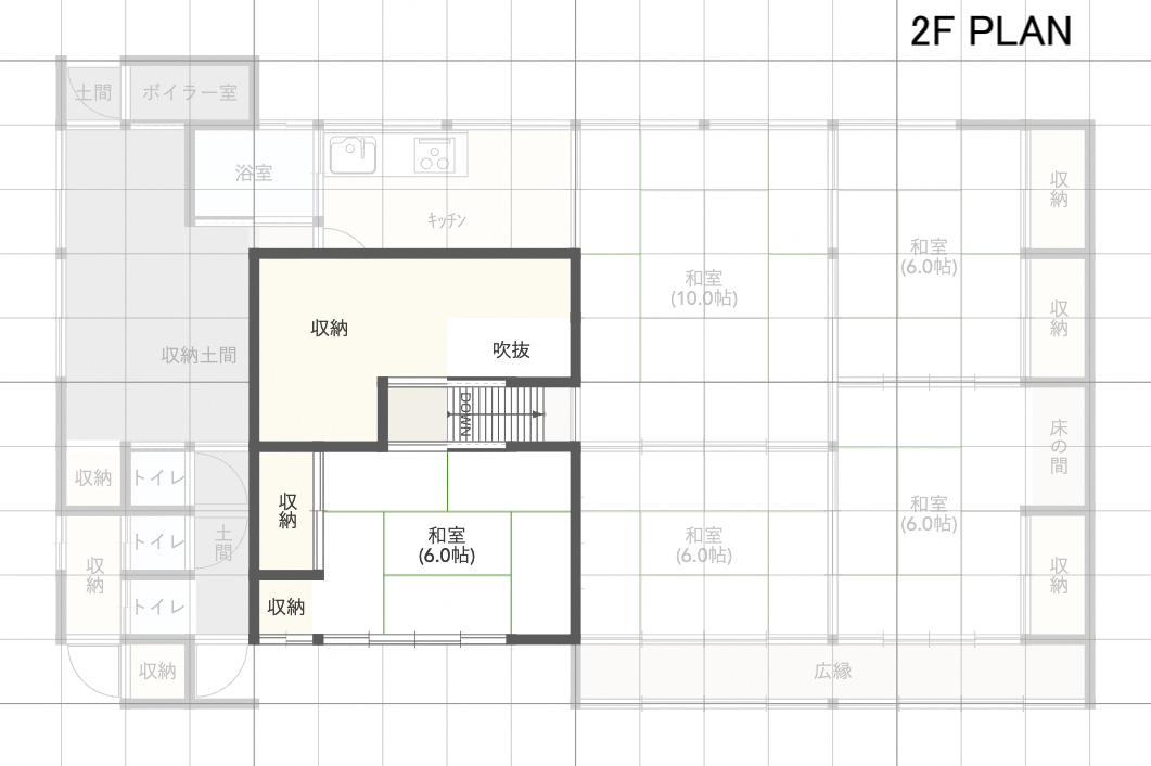 Floor plan for Wood house near the coast in Ine, Kyoto