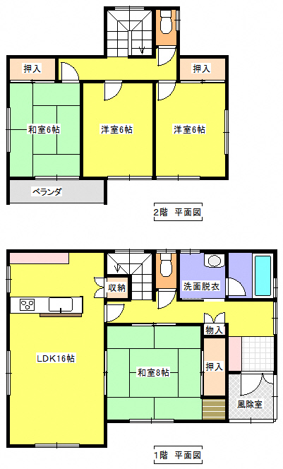 Floor plan for 1990s wood house in Iwate