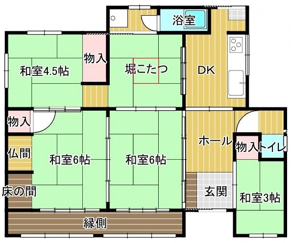 Floor plan for Wood house in Monobe, Ayabe