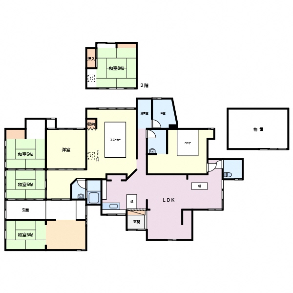 Floor plan for Wood house in Shigasato, Ayabe