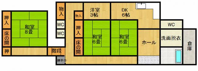 Floor plan for 1960s wood house in Shimane