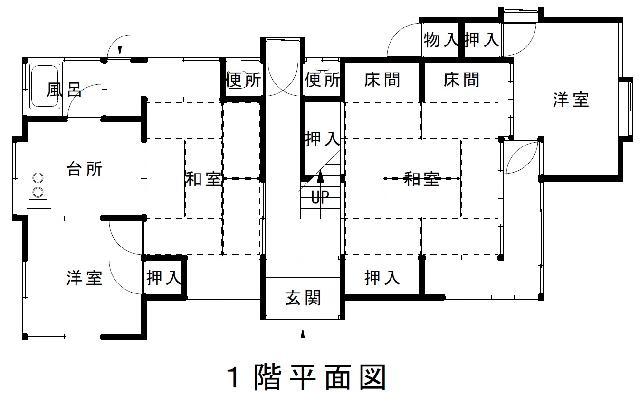 Floor plan for Wood house, 20-min walk to station, Nagasaki