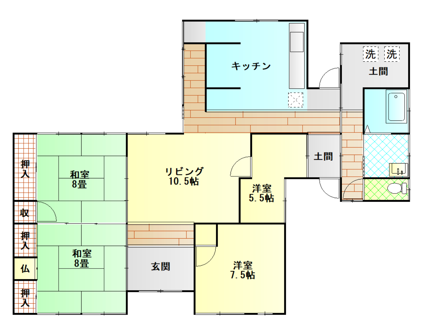 Floor plan for Wood house in Matsusaka Kahada