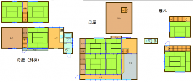 Floor plan for 1910s wood house in Okayama