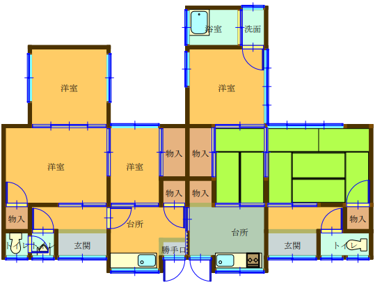 Floor plan for 1950s wood house in Okayama