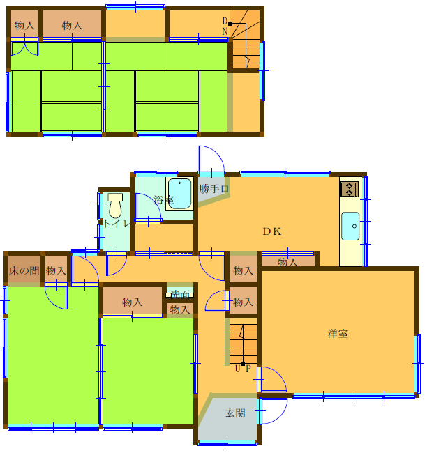 Floor plan for 1960s wood house in Okayama
