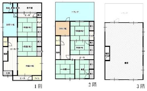 Floor plan for 1980s steel-frame house, 1-min walk to station, Fukui