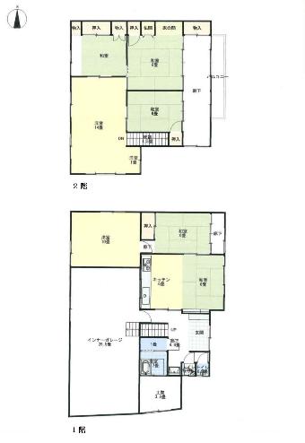 Floor plan for 1980s wood house in Fukuoka