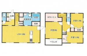 Floor plan for 2020s wood house in Okayama