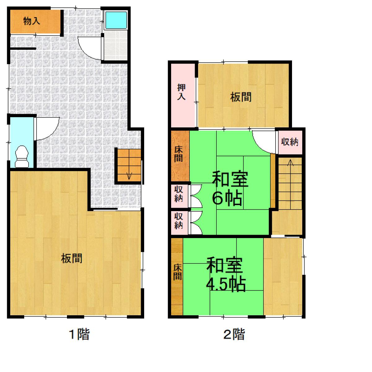 Floor plan for Concrete house in Miyazu, Kyoto, farmland, approval needed