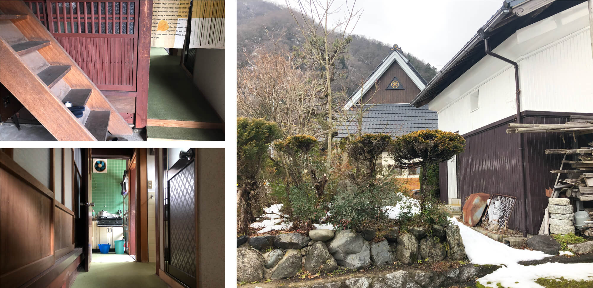 Wood house with storehouses in Shiga