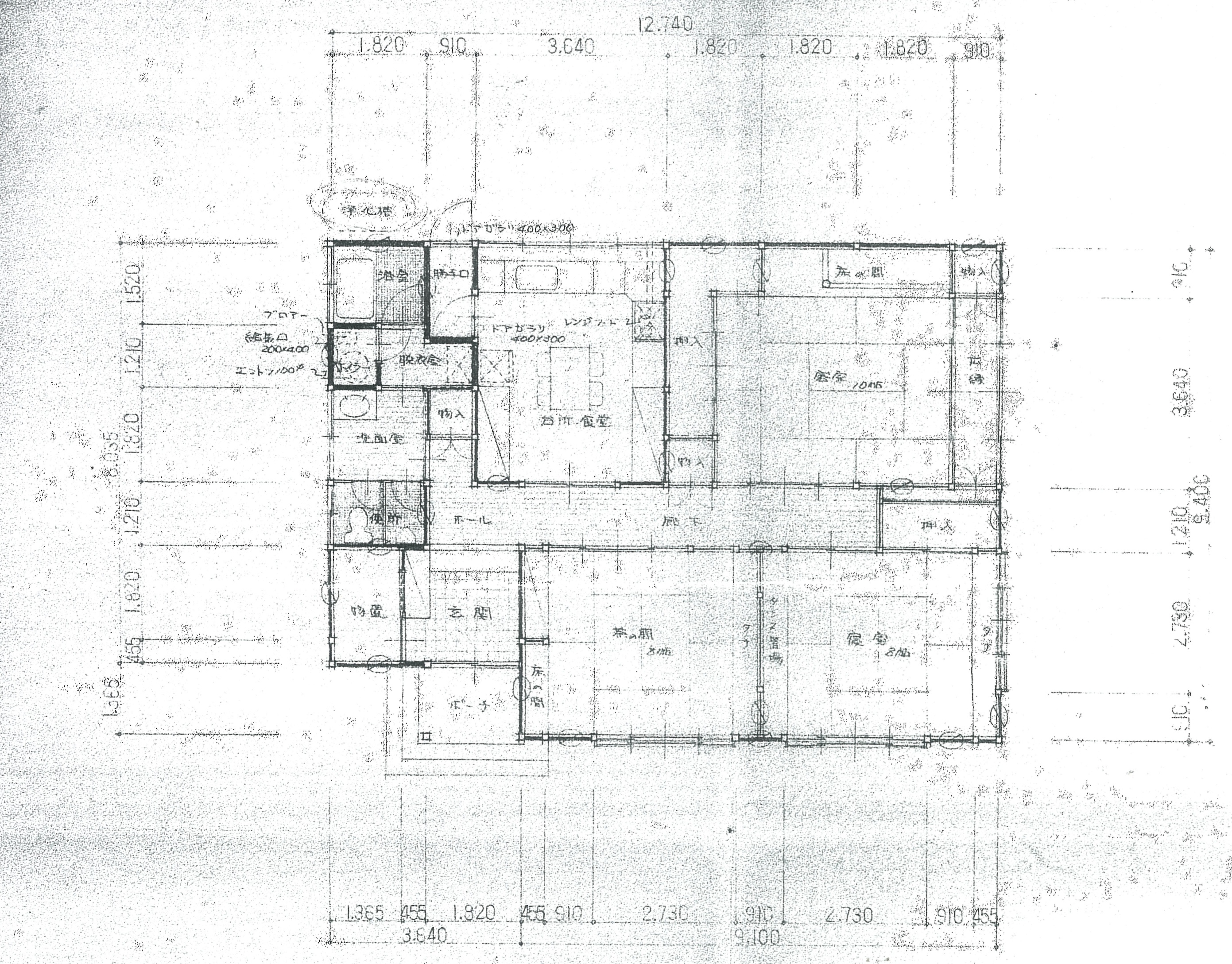 Floor plan for 1980s wood house in Yamagata