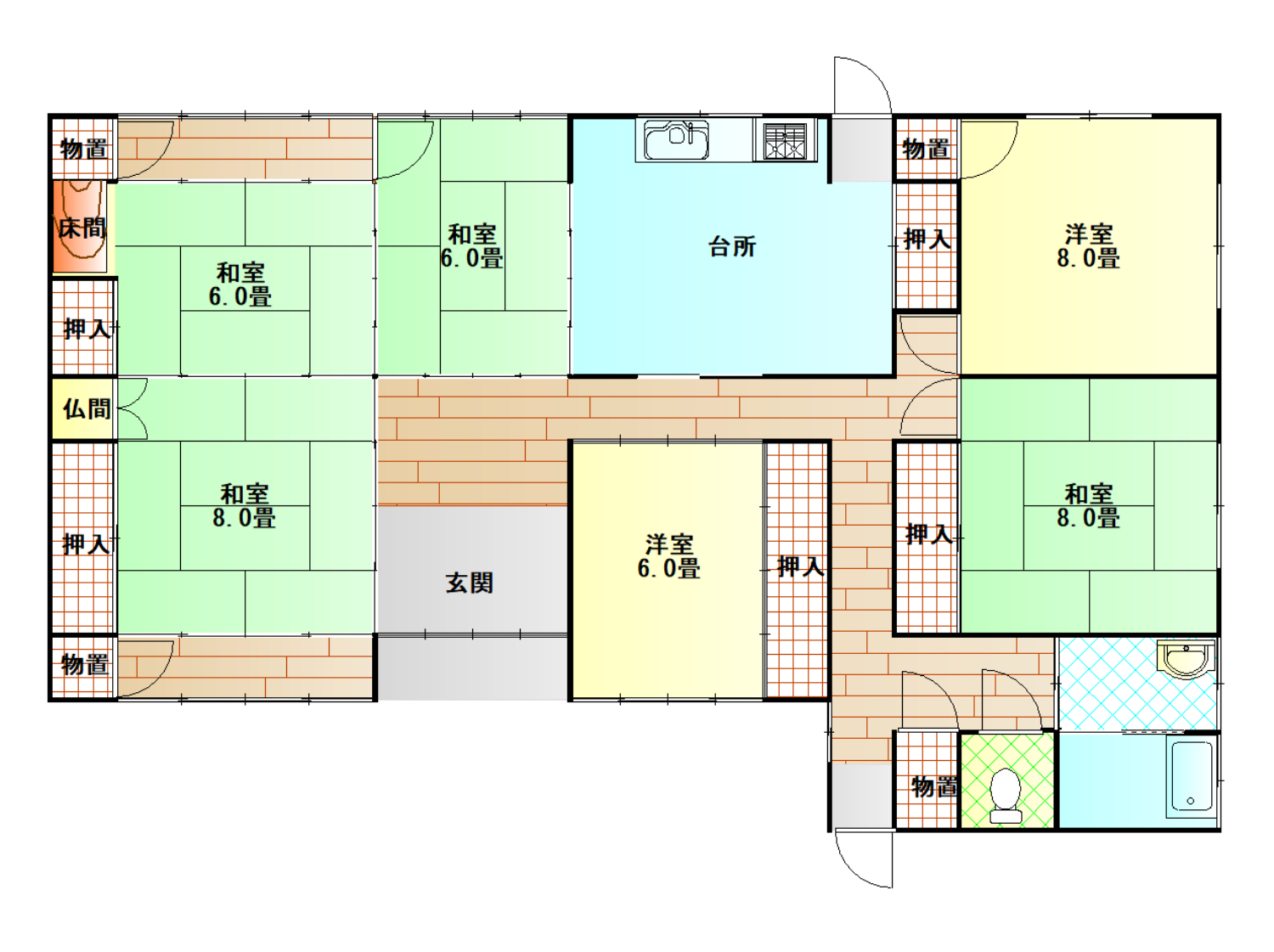 Floor plan for Wood house in Matsusaka Kahada