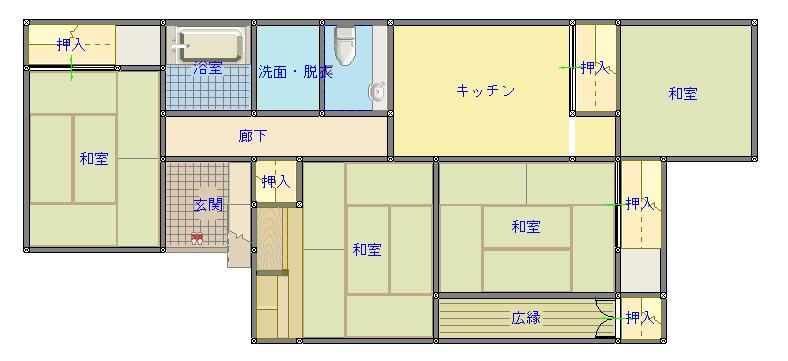 Floor plan for 1980s wood house in Koyama, Kimotsuki, farmland, approval needed