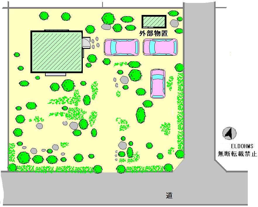 Floor plan for 1970s wood house in Nagano