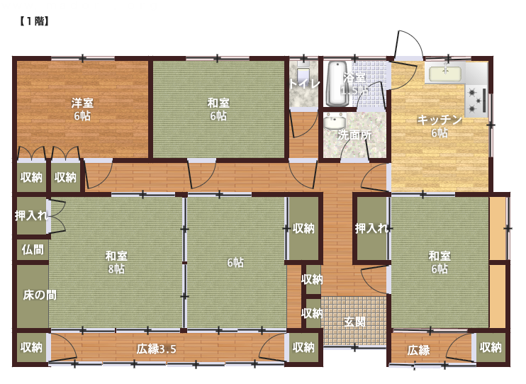 Floor plan for 1970s wood house in Ehime