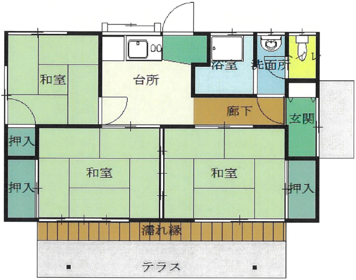 Floor plan for 1970s wood house in Tochigi