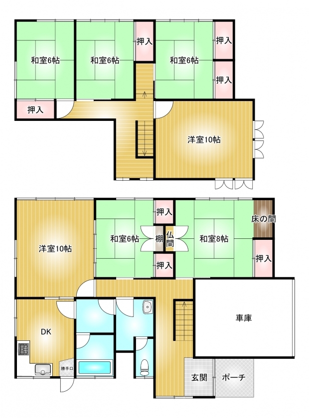 Floor plan for 1970s wood house in Aomori