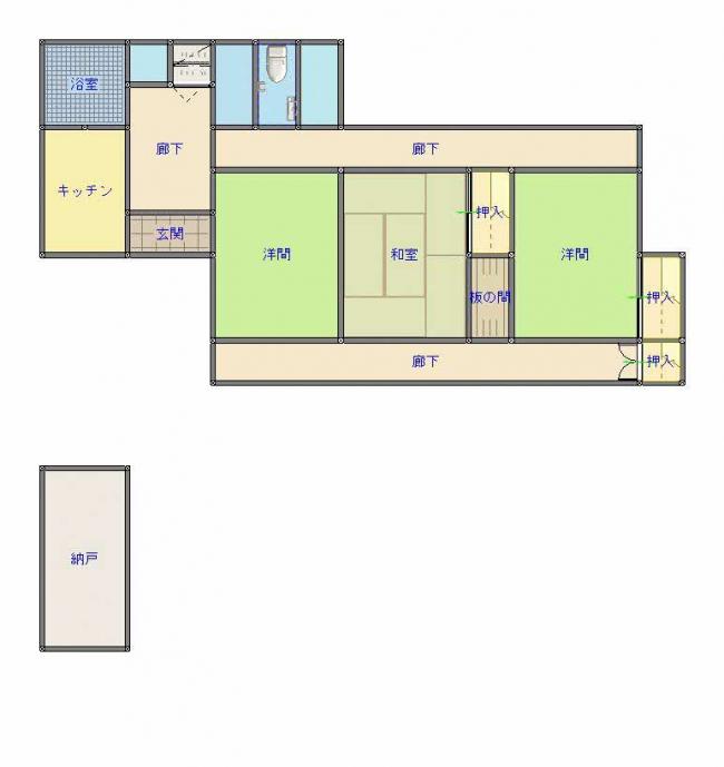 Floor plan for Wood house, 8-min walk to station, Shimane