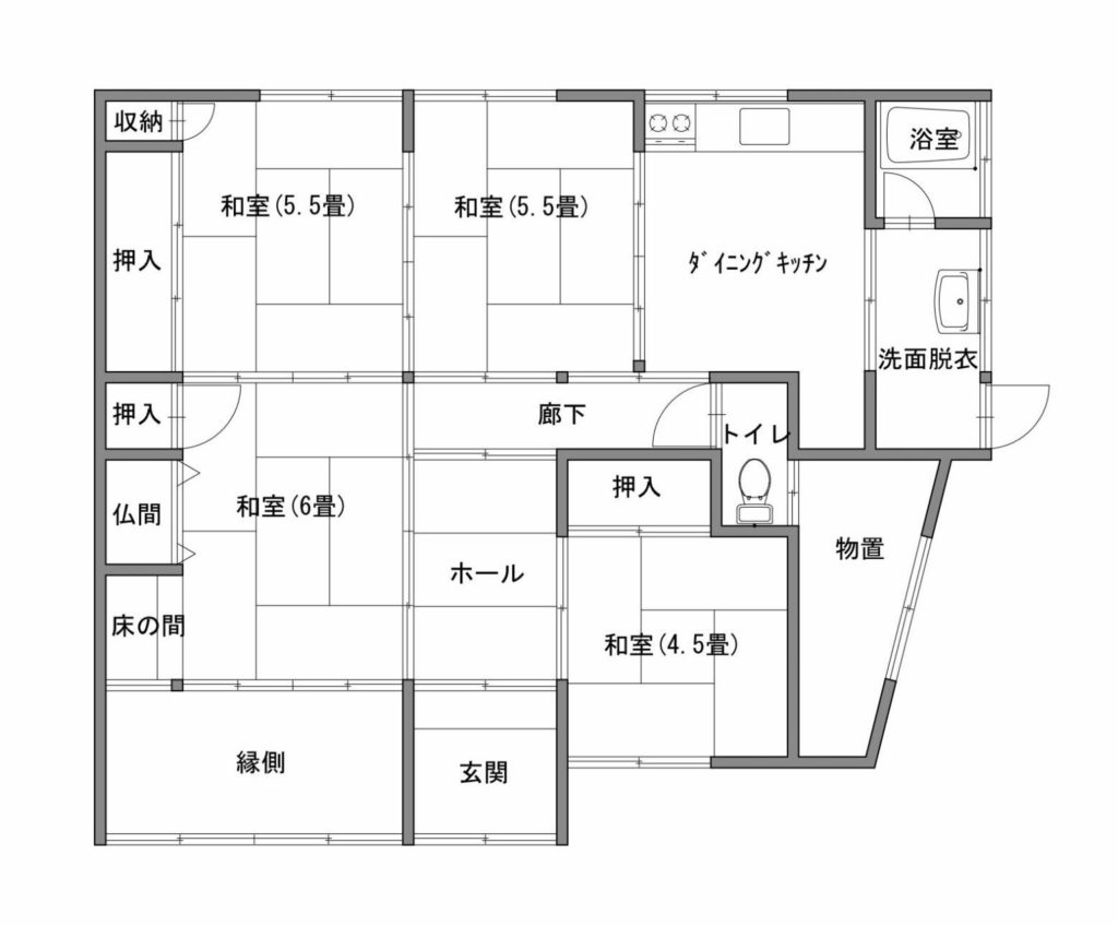 Floor plan for Wood house in Hiroshima, Hiroshima