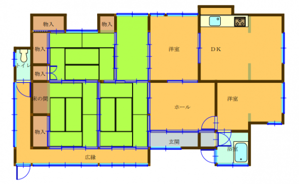 Floor plan for 1900s wood house in Okayama