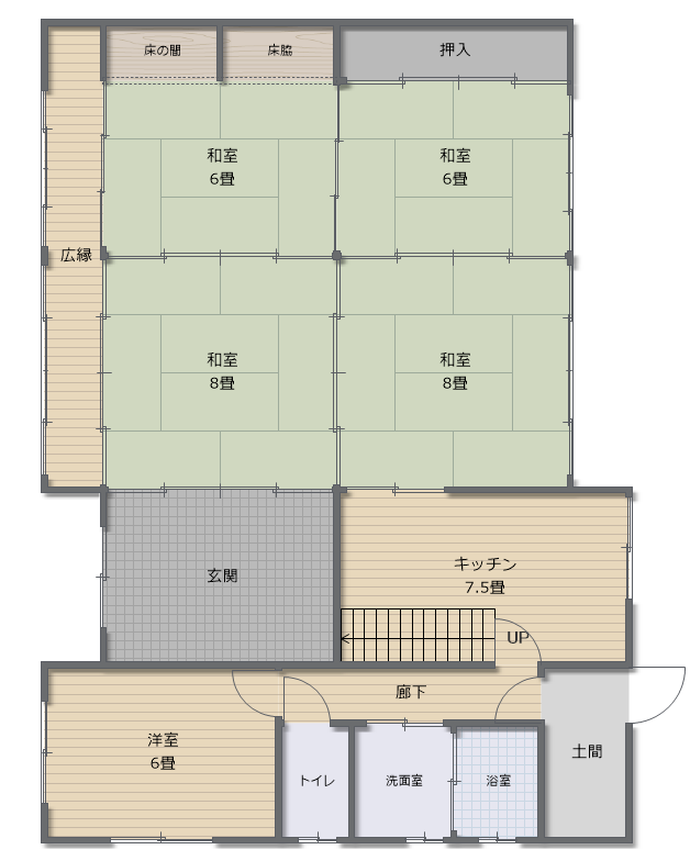 Floor plan for Wood house in Kumihama, Kyotango