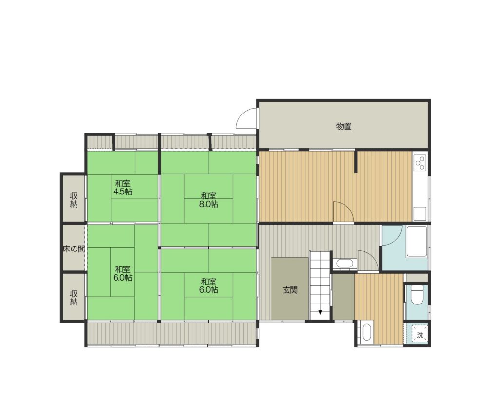 Convenient 100-year-old folk house near convenience store (R6-M-6)