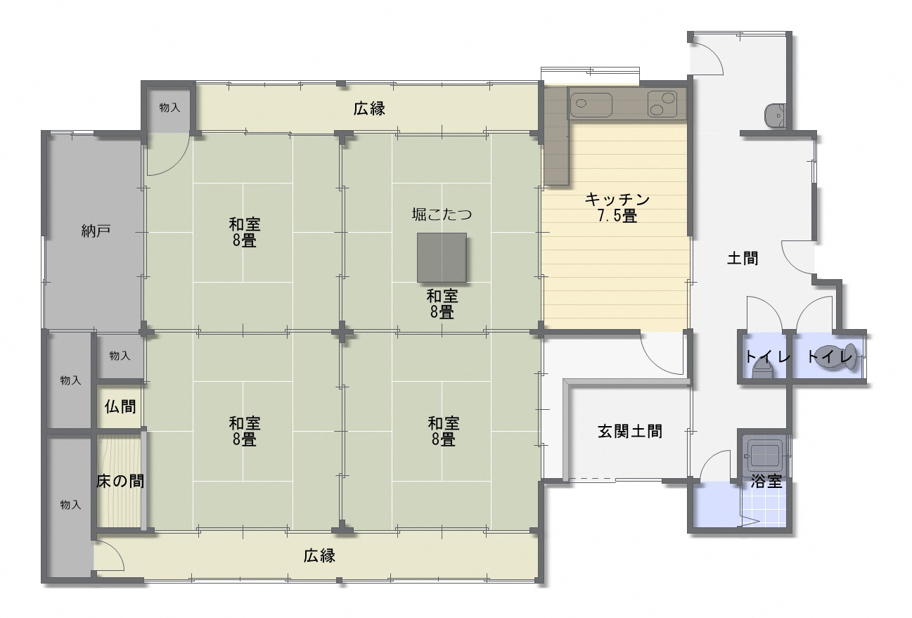 Floor plan for Wood house, 8-min walk to station, Uehara, Ayabe