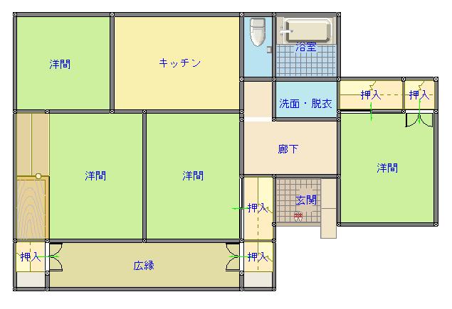 Floor plan for 1980s wood house in Koyama, Kimotsuki, farmland, approval needed
