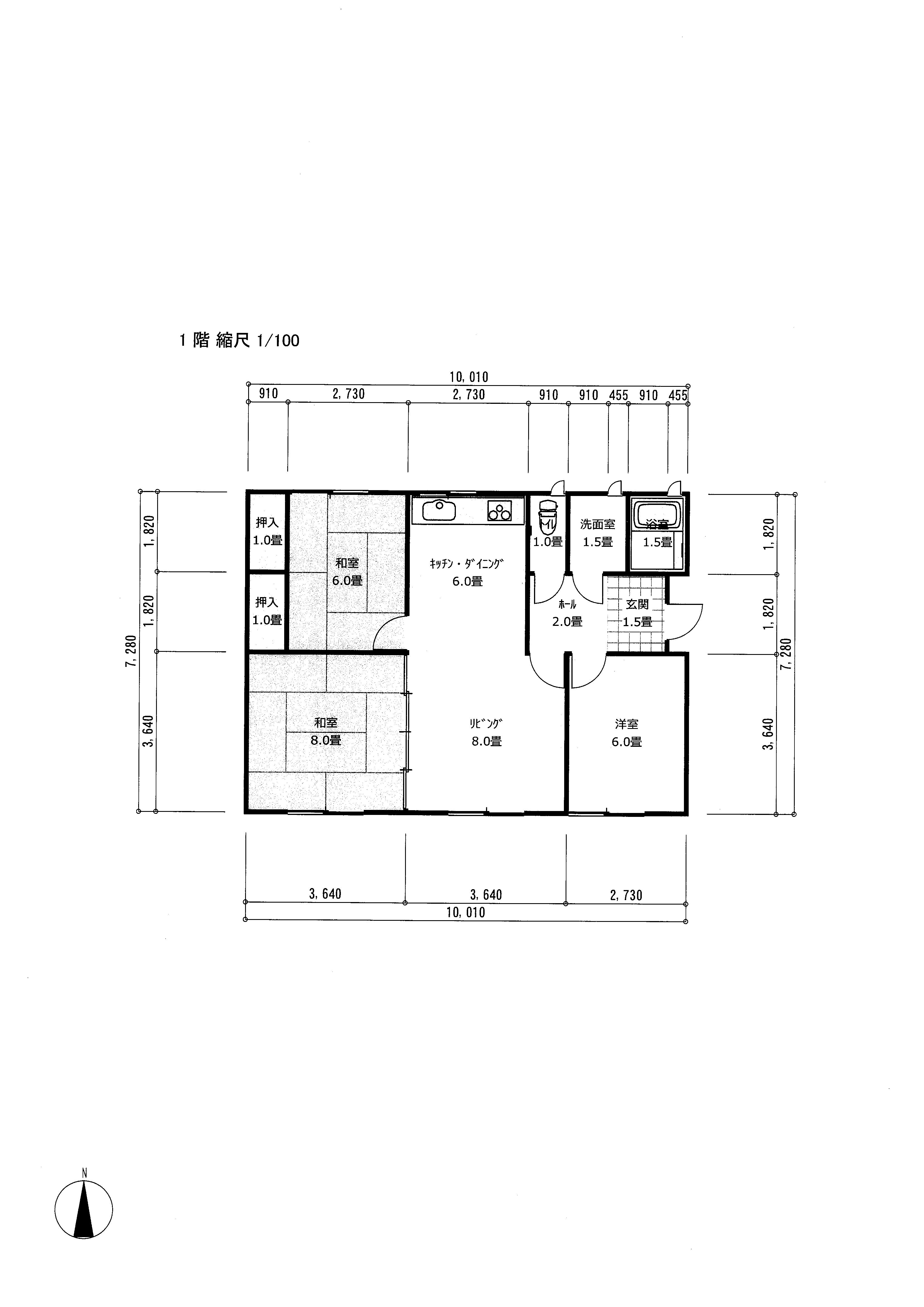 Floor plan for 1980s wood house, 15-min walk to station, Aomori