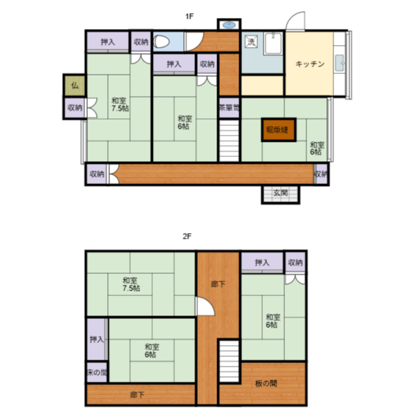 Floor plan for [Price Changed] Spacious Tatami Room - A Relaxing Single-Family Home