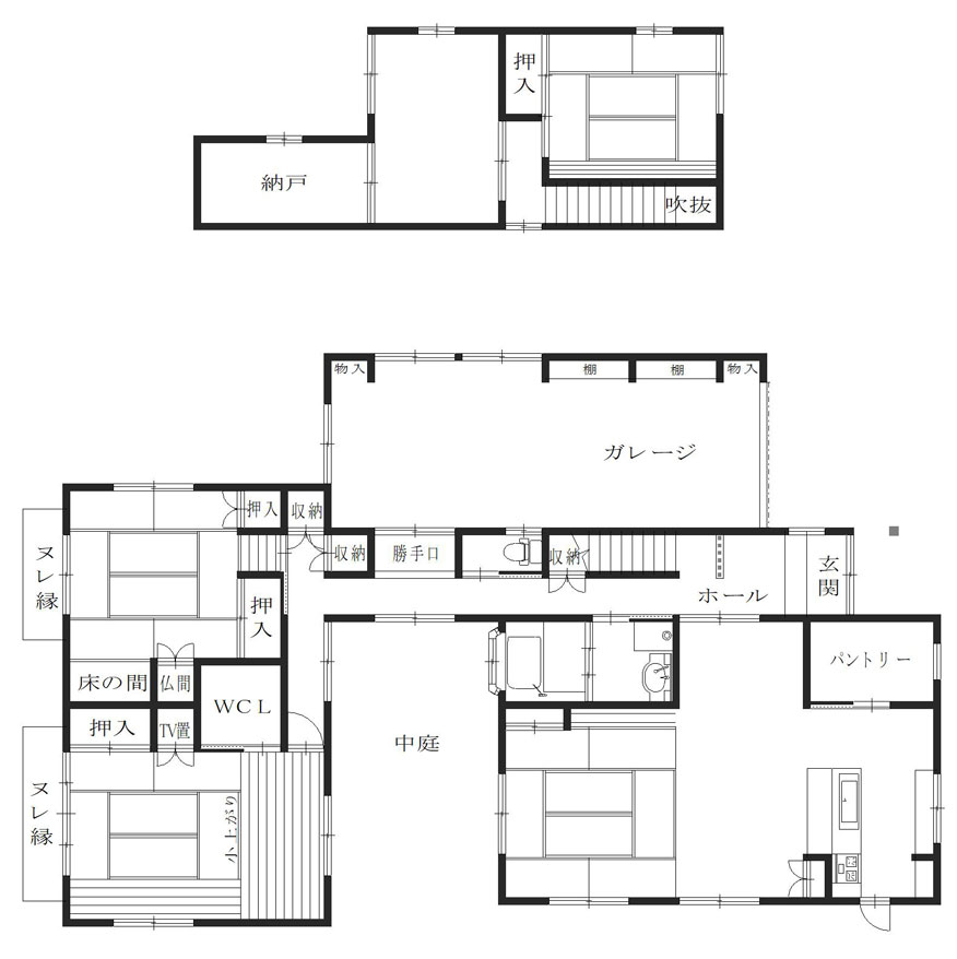2000s wood house on a large plot in Miyama, Nantan