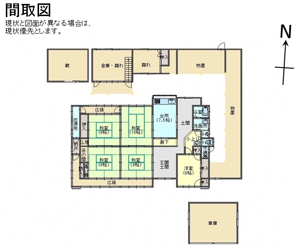 Floor plan for Wood house, 12-min walk to station, Toda, Fukuchiyama