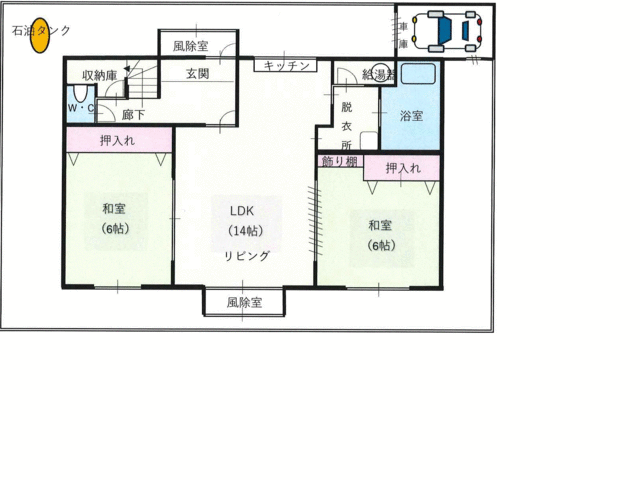 Floor plan for 1970s concrete house in Hokkaido