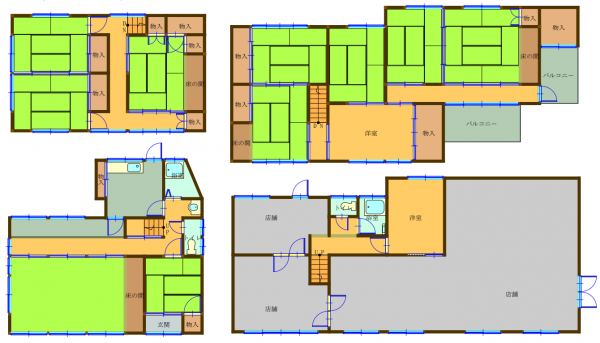 Floor plan for 1960s wood house in Okayama