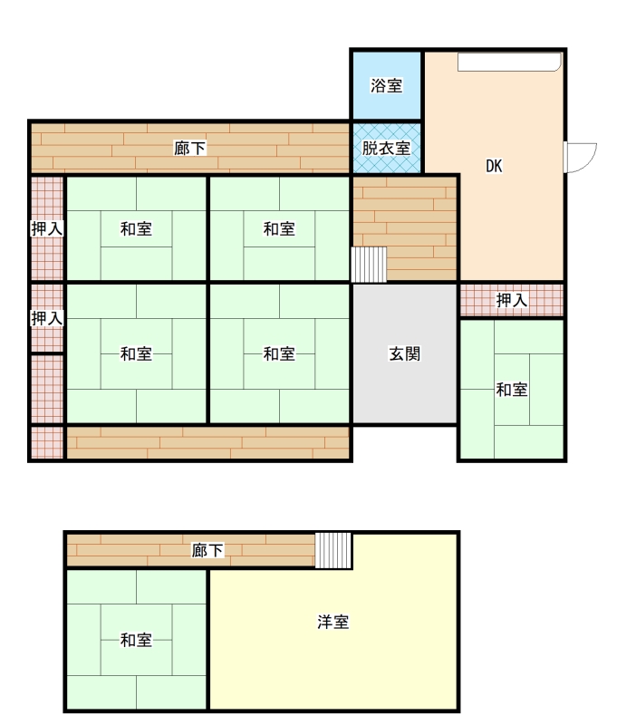 Floor plan for 1950s wood house in Gifu