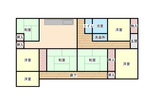 Floor plan for 1960s wood house on a large plot in Gifu