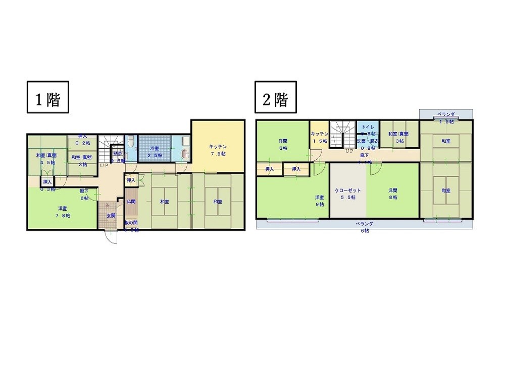 Floor plan for 1980s concrete house near the coast in Ibusuki, Kagoshima