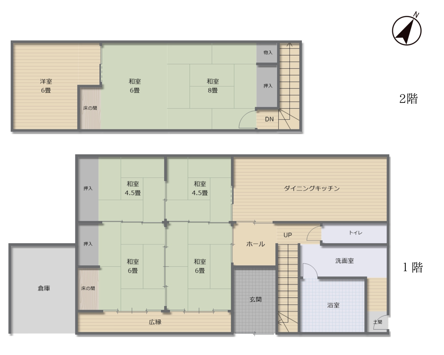 Floor plan for 1950s wood house in Hyogo