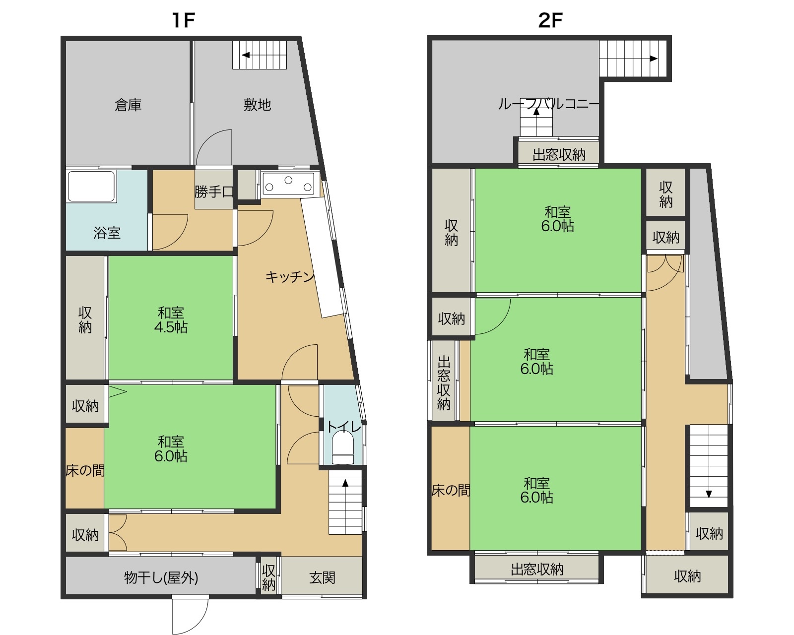 Floor plan for 1970s house in Ehime